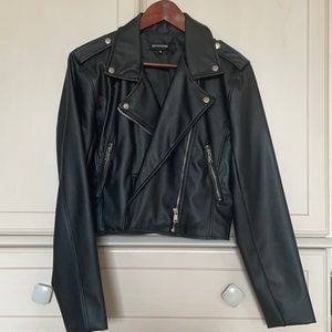 Cropped Leather Jacket